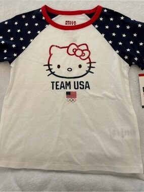 Hello Kitty Team USA Tee - XS (4/5) - Girl’s BRAND NEW!!